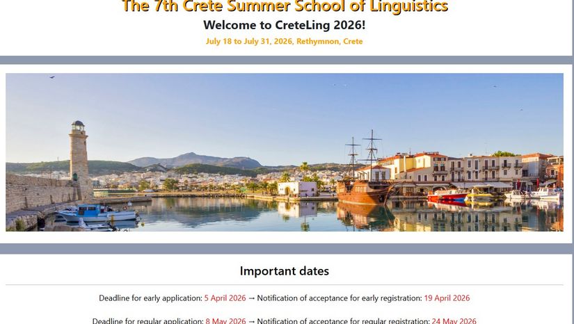 CreteLing 2026 -  The 7th Crete Summer School of Linguistics